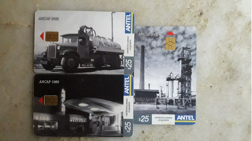 3 Tarjetas Telefonicas,ancap Historia En Fotos, 3 Por $200 0