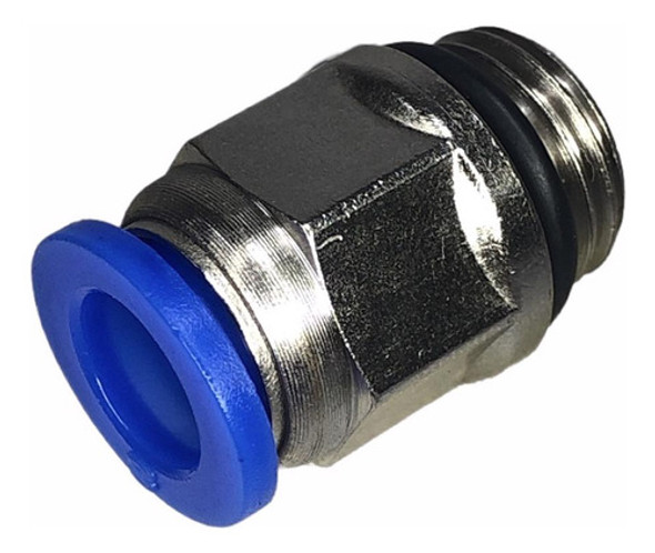 Conexão Pneumatica Reta Fluir Tubo 08mm X Rosca 1/4 Bsp 0