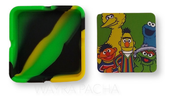 Cenicero Silicona Colores / Diseños Dibujos / Cuadrado 1 Cenicero Silicona Colores / Diseños Dibujos / Cuadrado 1