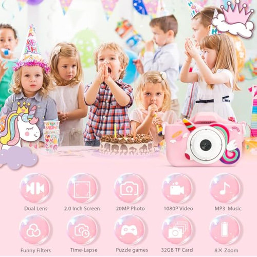 Ftoyin - Cámara Digital Para Niños De 3 A 12 Años, 1