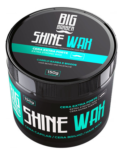 Cera Modeladora Shine Wax Big Barber 150g Pasta Para Cabelo 0