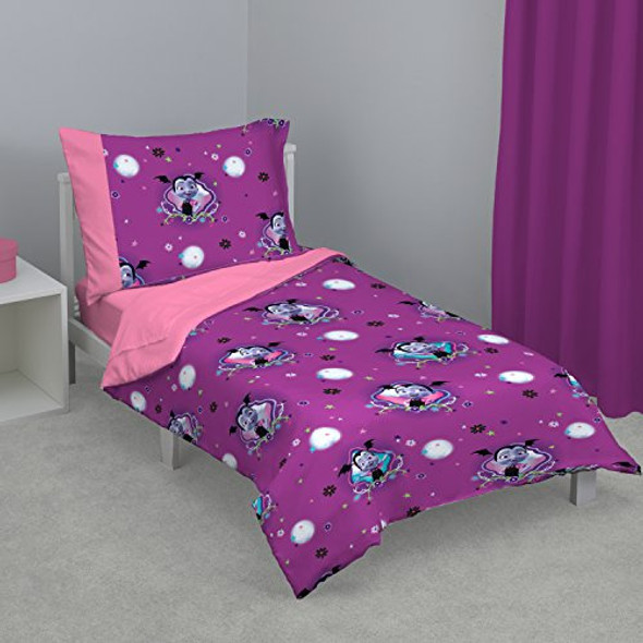 Juego De Cama De 4 Piezas Para Niños Vampirina Disney, Púrpu 0