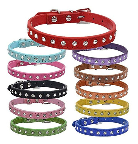 Perro Reino De Piel De Ante Para Perro O Gato Con Diamantes 1