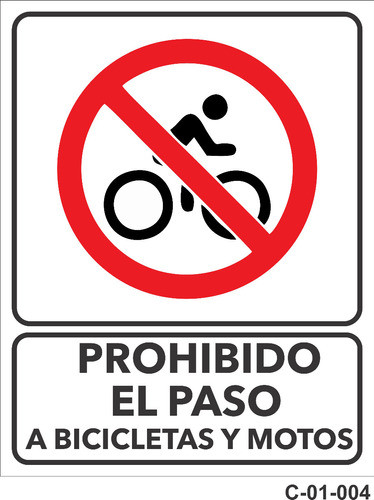 Diseño Plantilla Prohibido Pasar Bicicletas Formato Digital 1