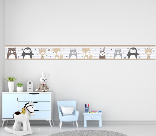 Guardas Autoadhesivas Infantiles Pared Animales Nordicos 0