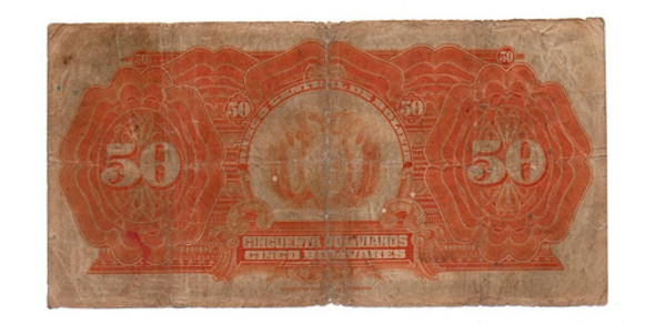 Bolivia Billete 50 Bolivianos Año 1928 P#124 1