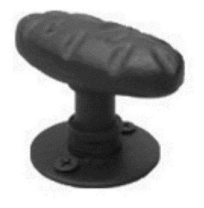 Pomo Picaporte Doble Balancin Oval Rustico - Hierro Negro 0