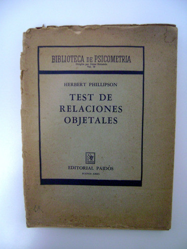 Test De Relaciones Objetales Phillipson Paidos Boedo Capital 0