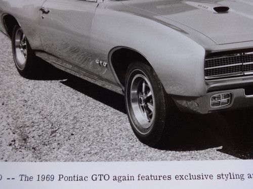 Foto Antigua Pontiac Coupe Gto 1969 No Folleto Manual Auto 1