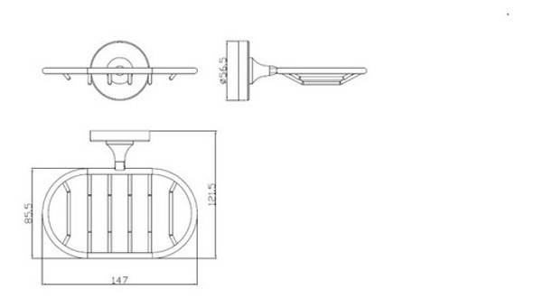 Jabonera Zinc Baño Accesorios Genebre Genwec Cromado 1