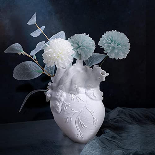 Lenrixoxe Corazón Anatómico Jarrones Para Flores Escultura C 0