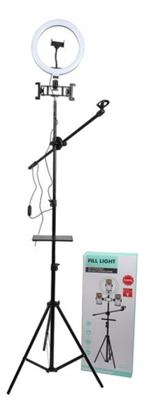 Aro De Luz Led 26 Cm - Trípode 2.5 Mts -soporte Micrófono 0