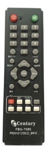 5x Controle Remoto Para Receptor Century Nano Box Pr2010 0