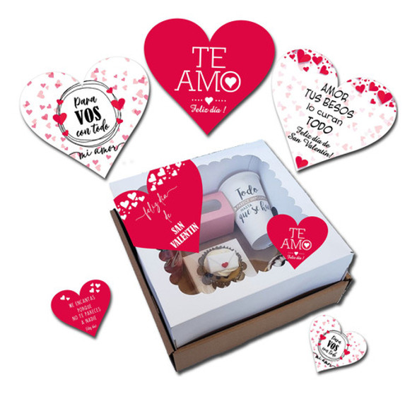 Kit Imprimible Corazones San Valentin - Stickers O Tarjetas 0