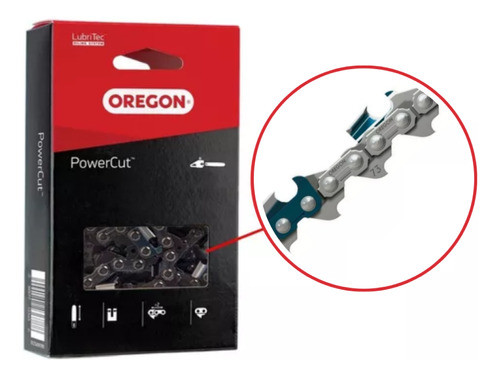 Corrente Oregon 73lpx 3/8 1,5mm Duas Guias 25 Facas 0