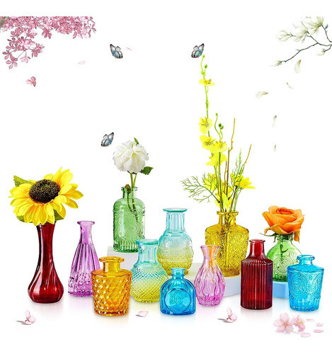 ~? Hionxmga 12pcs Coloridos Floreros De Cogollos En Bluk, Pe 0