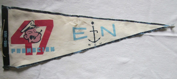 Antiguo Banderin De Escuela Naval De Uruguay 1959 0 Antiguo Banderin De Escuela Naval De Uruguay 1959 0