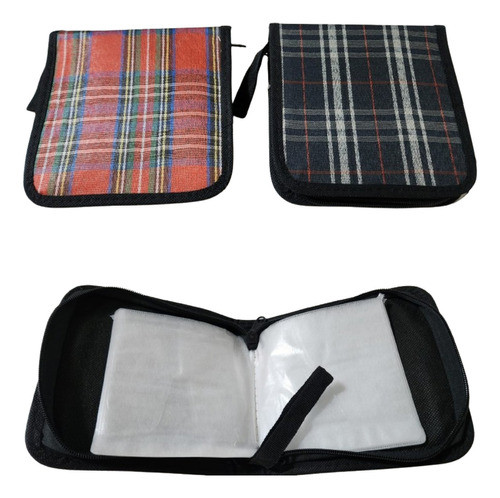 2 Porta Cd Dvd P/ 20 Mídias Em Poliéster Resistente Proteção 0