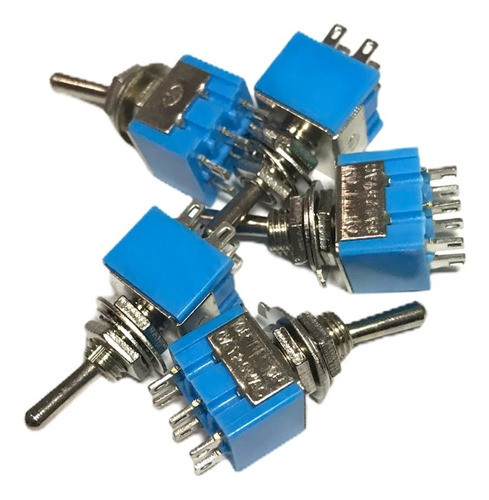10 Unidades Llave Palanca 6 Patas Doble Inversora On On Dpdt 1