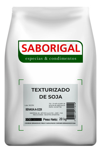 Texturizado De Soja X 20 Kg Saborigal 0