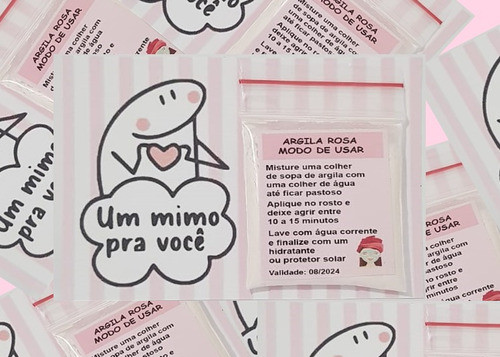 40 Flork Listrado Mimo Pra Voce Cartão + Argila Rosa Cliente 1