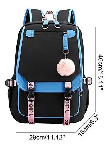 Mochila Para Niñas Adolescentes, Secundaria 21l Usb - 02 1
