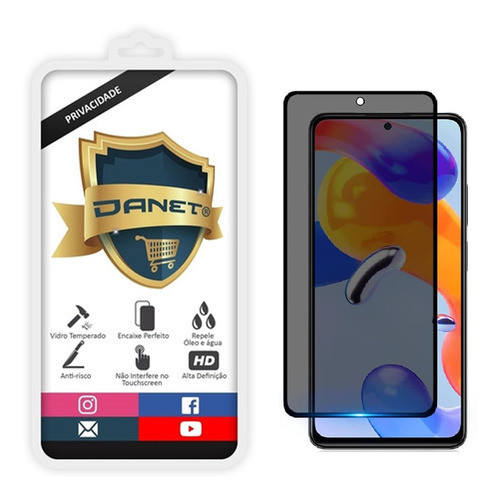 Película De Vidro Privacidade Para Redmi Note 11 Pro 5g Full 0