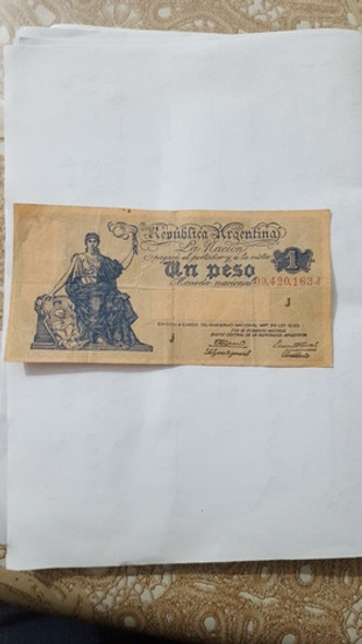 Billete Antiguo Argentino 1 Peso Ley 12155 0