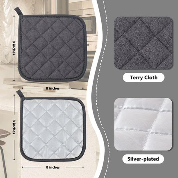 Conjunto De 4 Pot Holders Para Cocina, Resistente Al Calor, 1
