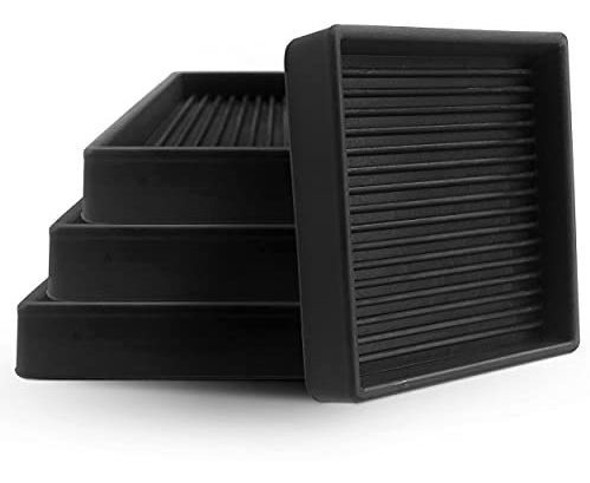 Regatones Antideslizantes 10x10cm  Goma Negra 4u 0