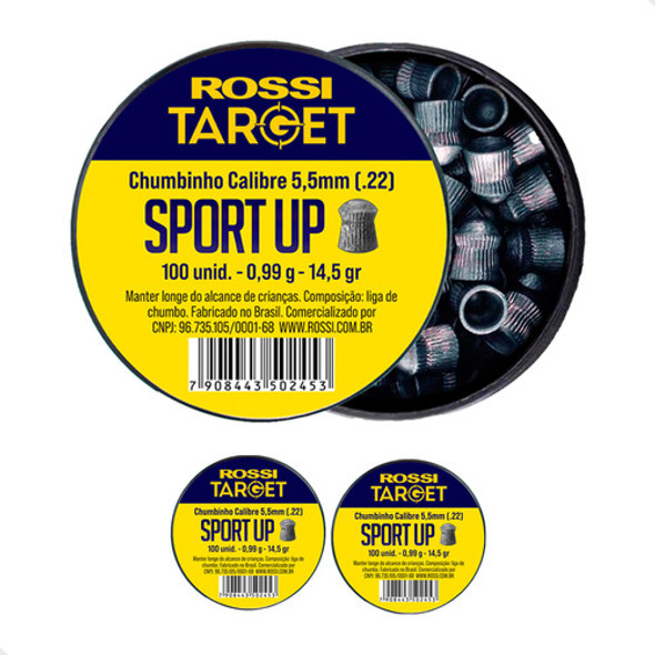 3 Chumbinho Rossi Target Sport Up 5,5mm (100 Un) 0