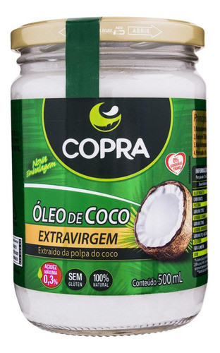 Kit C/ 4 Óleo Óleo De Coco Extra Virgem Copra Vidro Sem 1