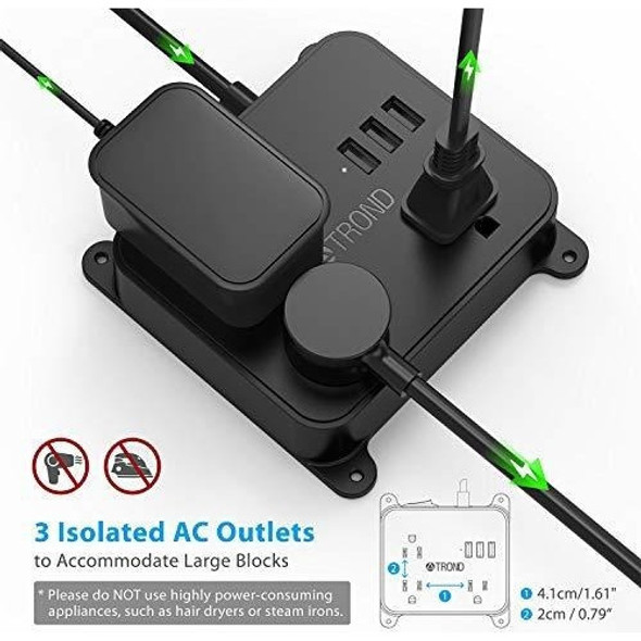 Regleta Con Usb, Extensor De Salida De Montaje En Pared Tron 1