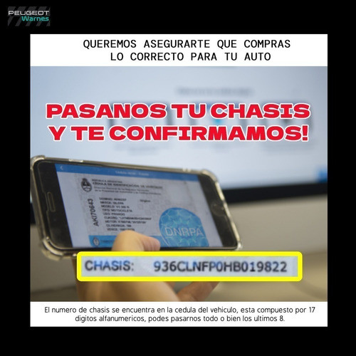 Llave Arranque Antirrobo De Peugeot 405 Mi16 1.9 Nafta 1989 1