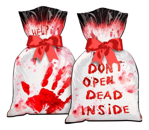 24 Sacolinhas Plásticas Halloween Decorativo Mesa Doces 0