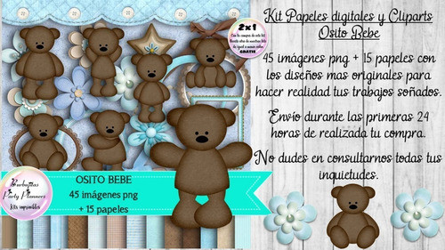 Papeles Fondos Y Cliparts Imagenes Png Osito Oso Bebe 1