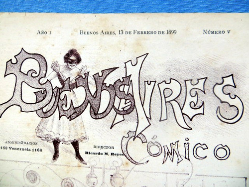 Tapa Buenos Aires Comico Febrero 1899 Nº 5 Juan Olivella 1