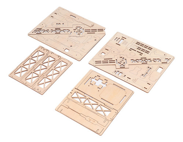 Tower Crane Model Toy Wooden Kids Diy Remote Control 1