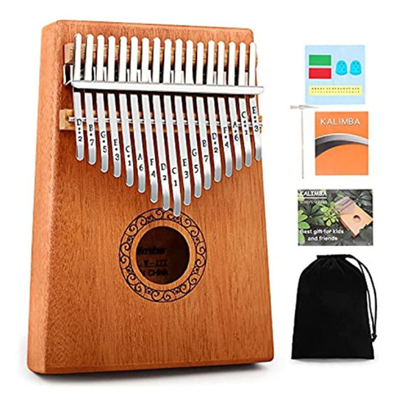 Kalimba Thumb Piano, Yundie Potable 17 Teclas Mbira Finger P 0