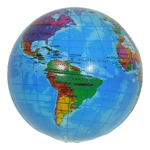 Pelotas Pelotitas Mundo Mapamundi Goma Espuma Antiestres X5 1