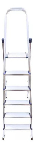 Escalera Plegable De Aluminio 6 Escalones 120 Kg 1