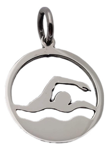 Collar Nadador Nadar Natación Acero Joyas Mónaco 0