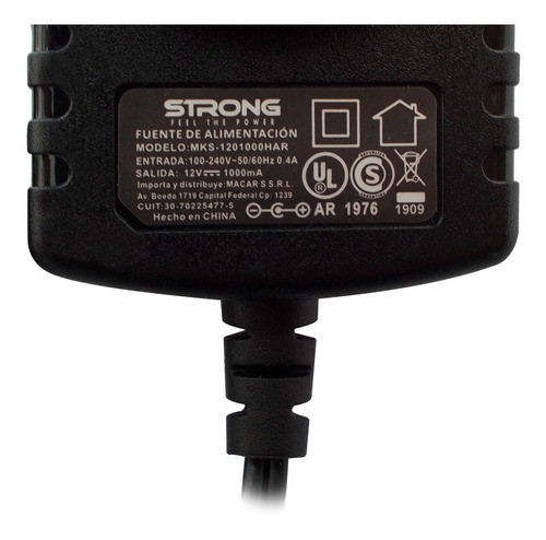 Fuente Alimentacion 12v 1a Camara Seguridad Tira Led Transfo 1