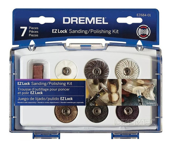 Set Kit Juego Mini Torno Dremel 7 Pzs Pulido Lijado Estuche 0