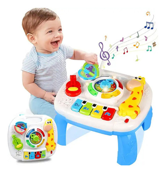 Mesa De Actividades P/bebé Didáctica Con Piano Luz Y Sonidos 0