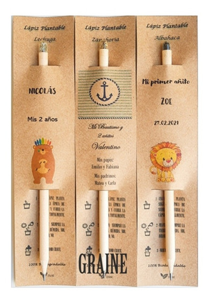 40 Lapiz Plantable  Ecologico Semillas Personalizado Logos 1