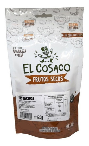 Pistacho Salado 120 Grs X 2u Doy Pack El Cosaco Frutos Secos 1