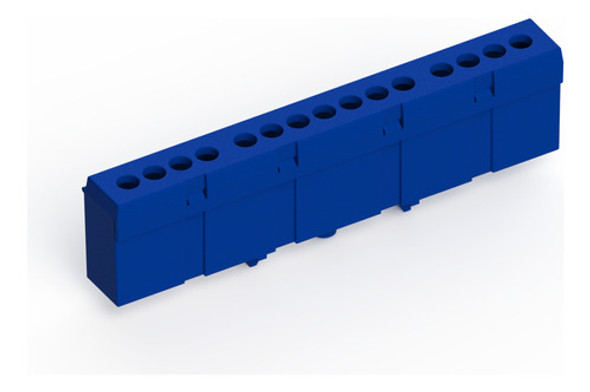 Conector Distribuição Azul 15 Furos 80a - Série 3 1