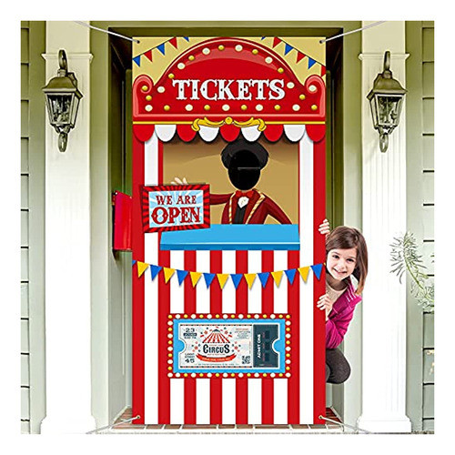 Carnival Circus Theme Party Decorations, Carnival Photo Door 0