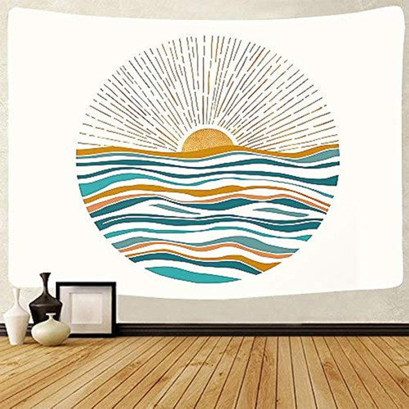 Ocean Sunrise Tapiz De Pared Waves Mid Century Estilo Modern 0